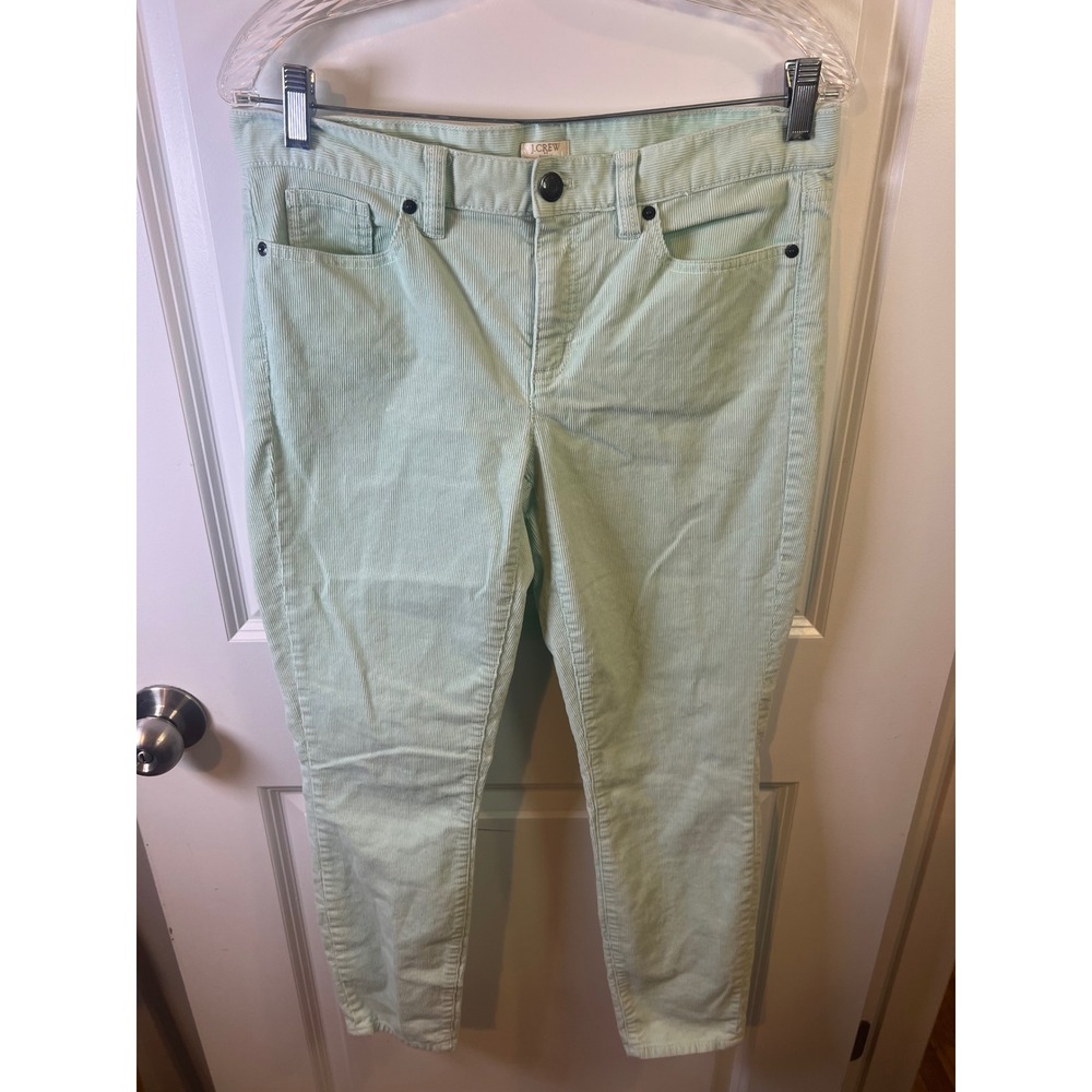 J.Crew‎ Womens Pants Stretch Corduroy Mint Green 29